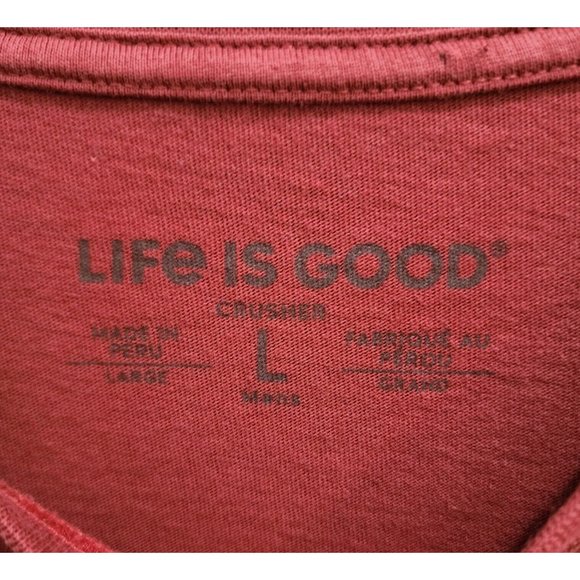 Life is Good Red Thanksgiving 2021 Crusher Long Sleeve T Shirt Size Large - Picture 3 of 9